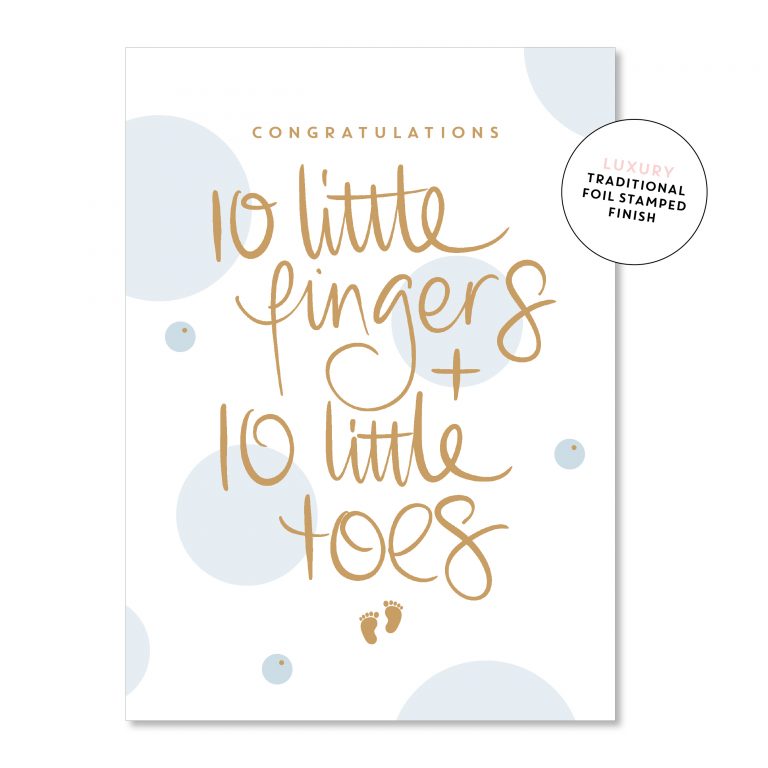 10 Fingers and Toes Card - Blue 10 Fingers and Toes Card - Blue