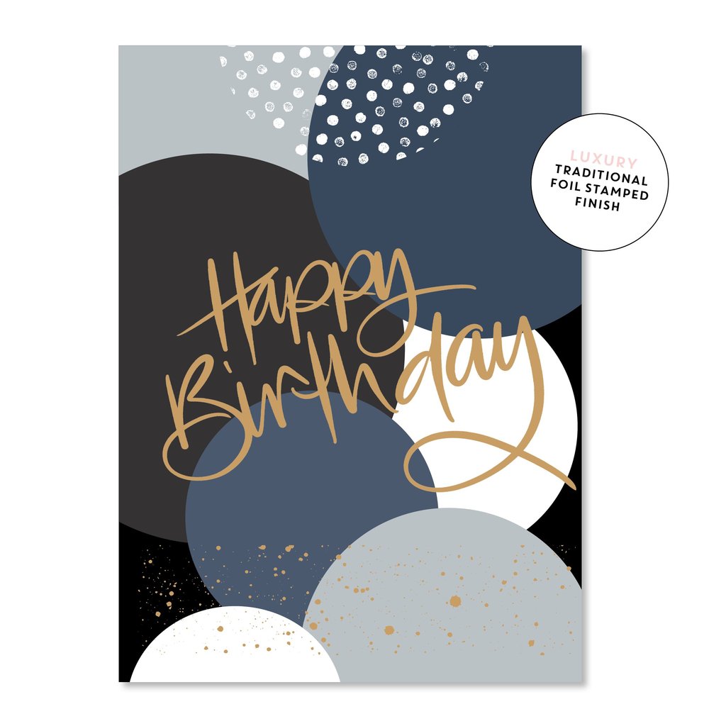 Birthday Bubbles Blue   | Greeting Card