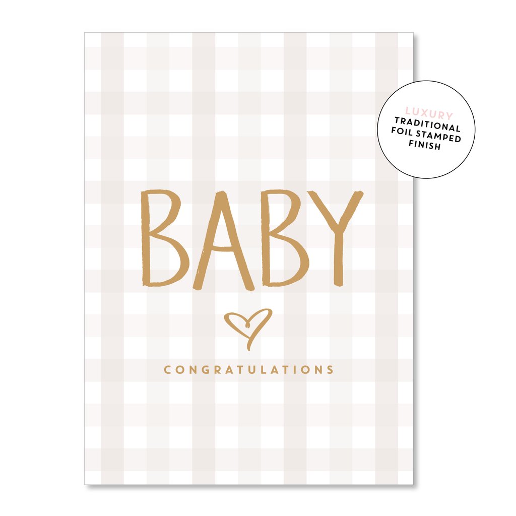 Baby Gingham |Greeting Card