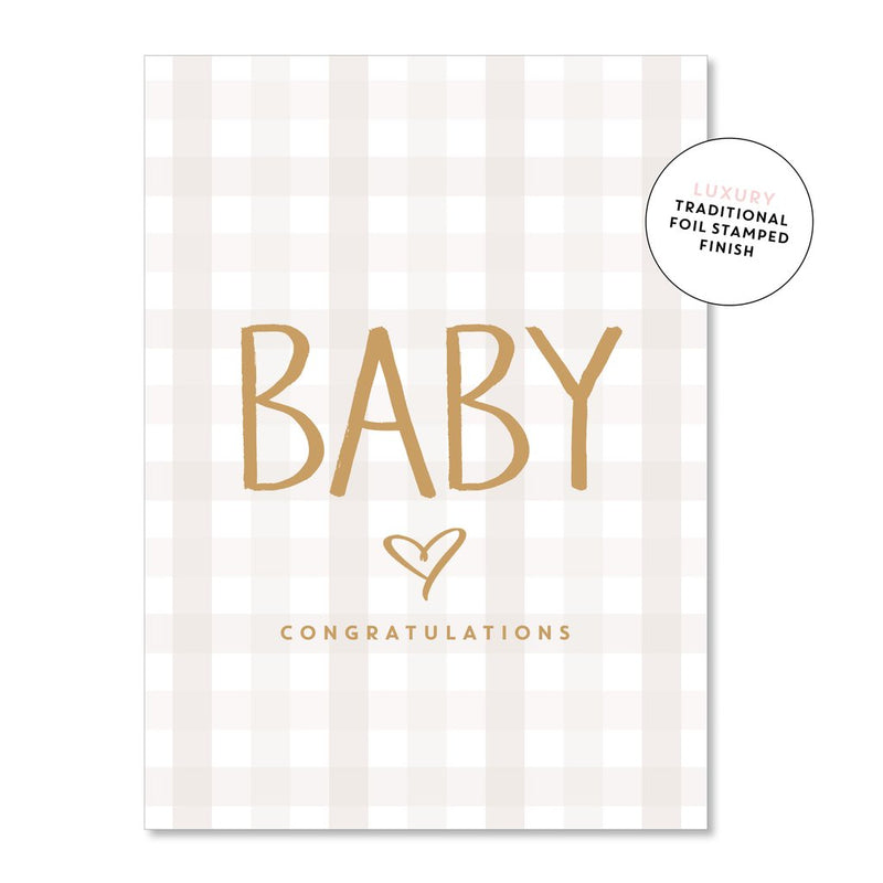 Baby Gingham |Greeting Card