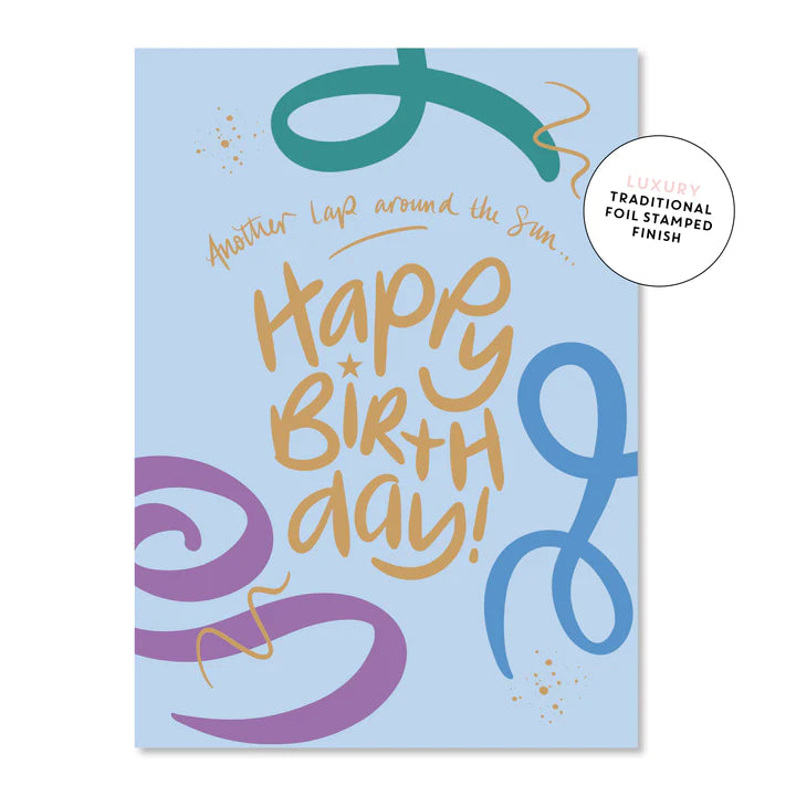 Another Lap Blue Birthday | Greeting Card