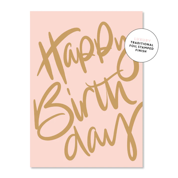 Mega Birthday Script Peachy | Greeting Card