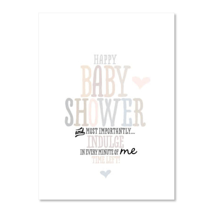 Baby Shower Words Of Wisdom Pastel | Greeting Card
