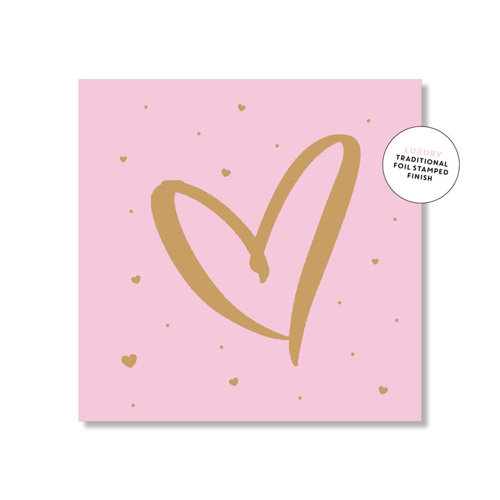 Bright Heart of Hearts Square | Greeting Card
