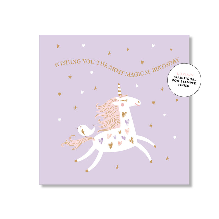 Lavender Unicorn Square | Greeting Card