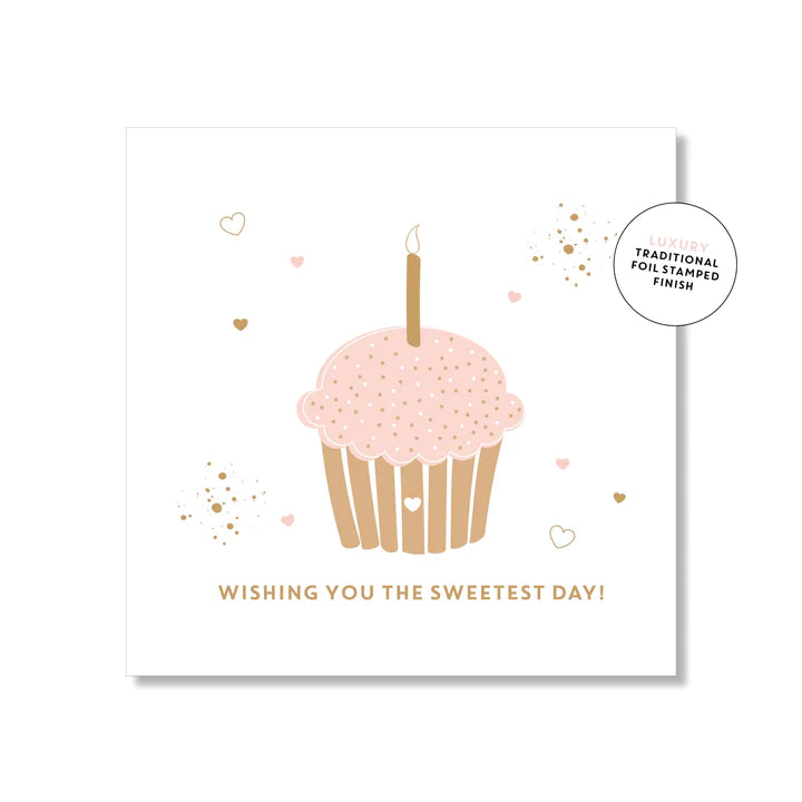 Cupcake Sparkles Square | Greeting Card
