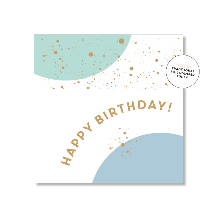 Candy Bubbles Blue Square Greeting Card