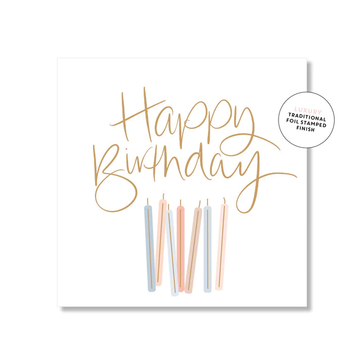 Birthday Candles Square | Greeting Card