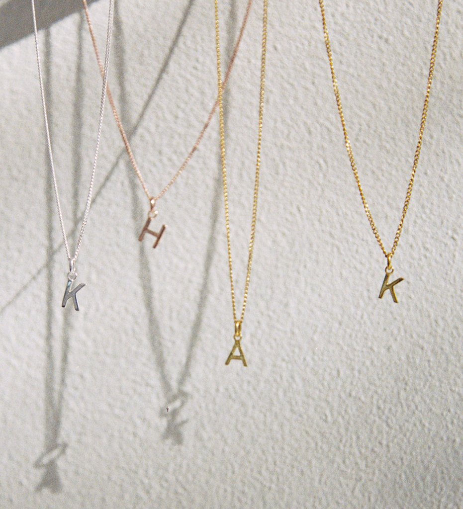 Outline Initial A-Z | 18K Rose Gold Vermeil