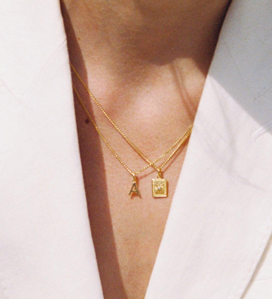Outline Initial A-Z | 18K Rose Gold Vermeil