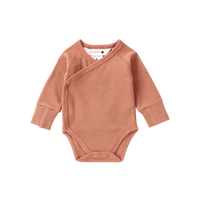 Kimono Suit L/S Terracotta (Pointelle)