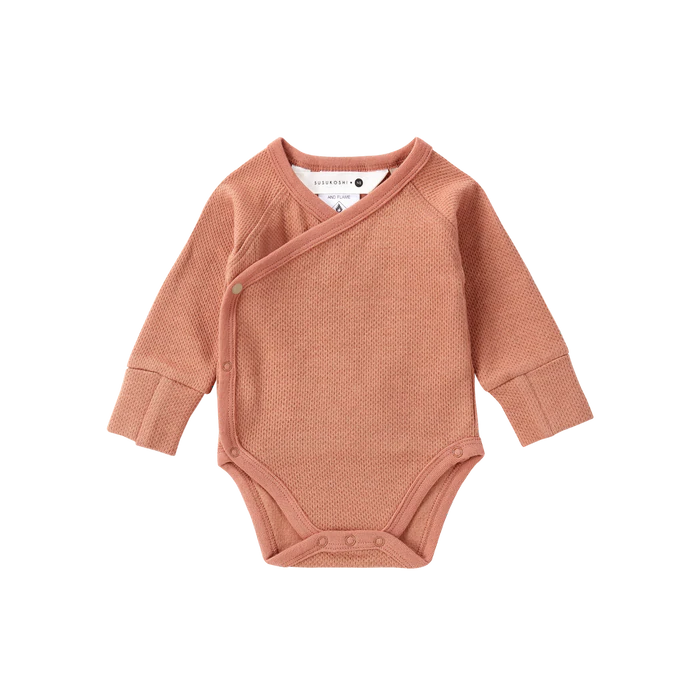 Kimono Suit L/S Terracotta (Pointelle)