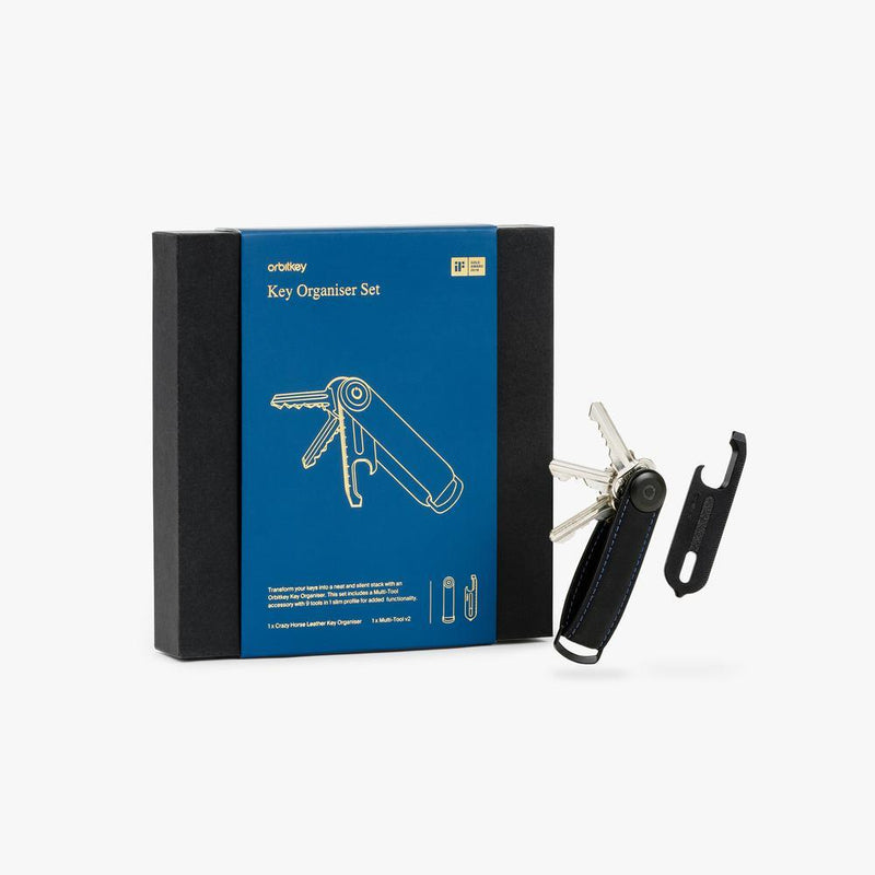 Key Organiser Gift Set | Black with Multi Tool