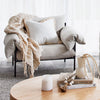 Ceramic Bead Strand With Jute Tassel | White
