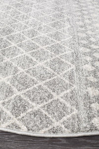 Oasis 453 Grey Round Rug