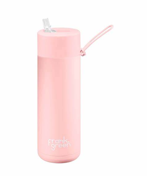 Ceramic Reusable Bottle with Straw Lid | 20oz 595ml