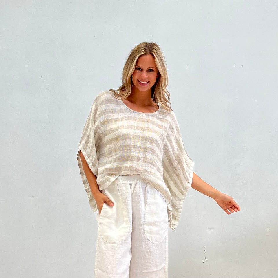 Bella Mesh Linen Poncho