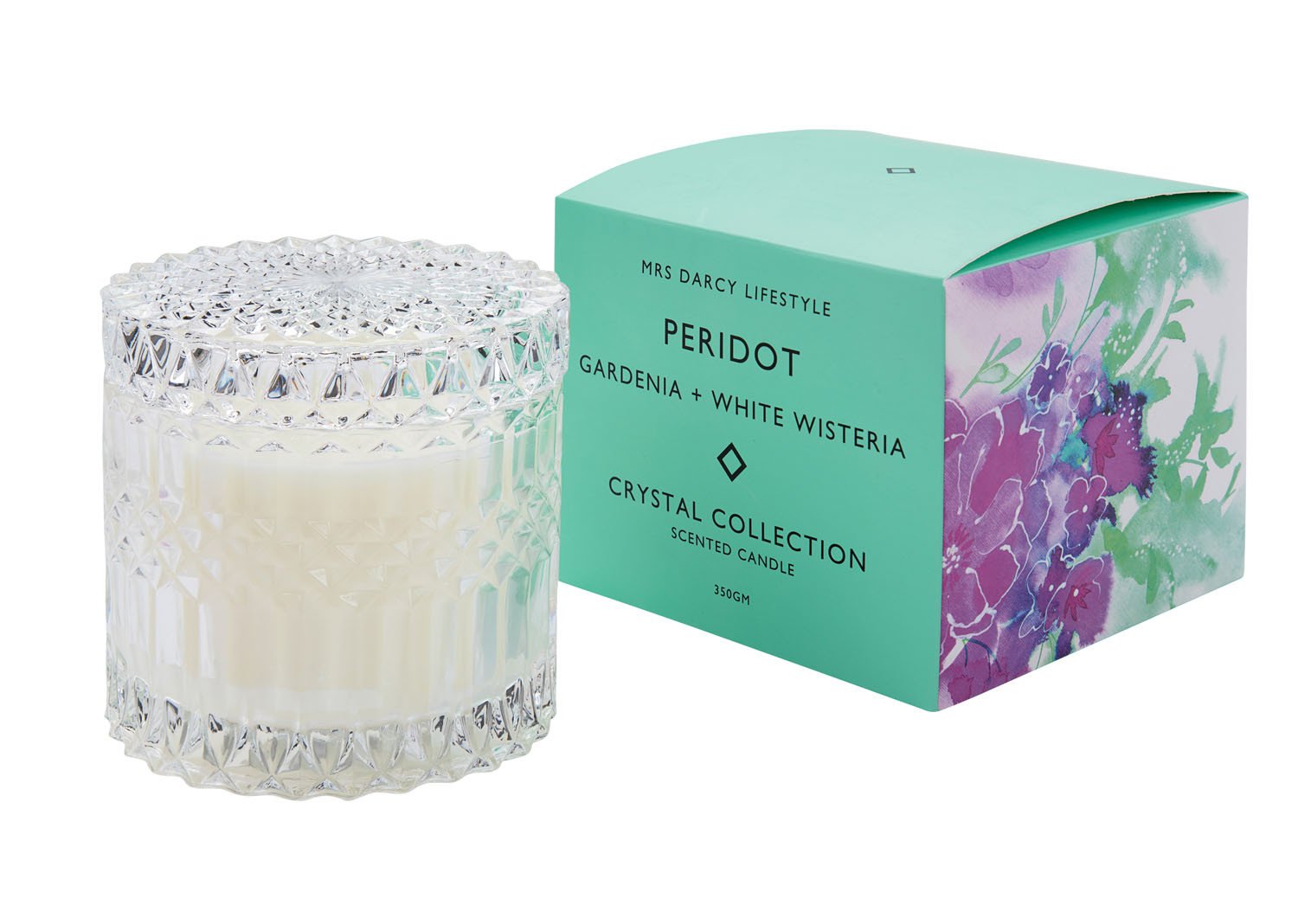 Candle Peridot | Gardenia + White Wisteria