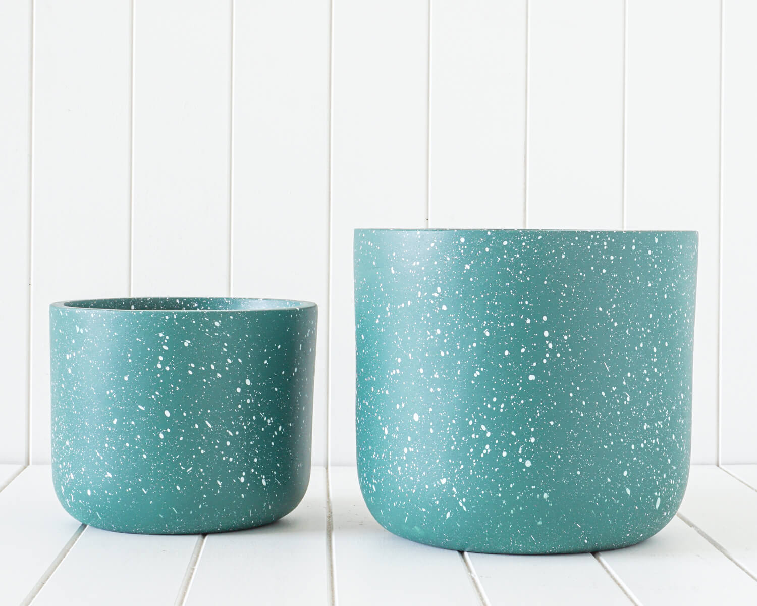 Erika Planter | Green/White Speckle