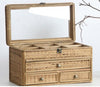 Rattan Jewellery Box | Glass Lid