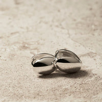 Ovolo Silver Huggie Earrings