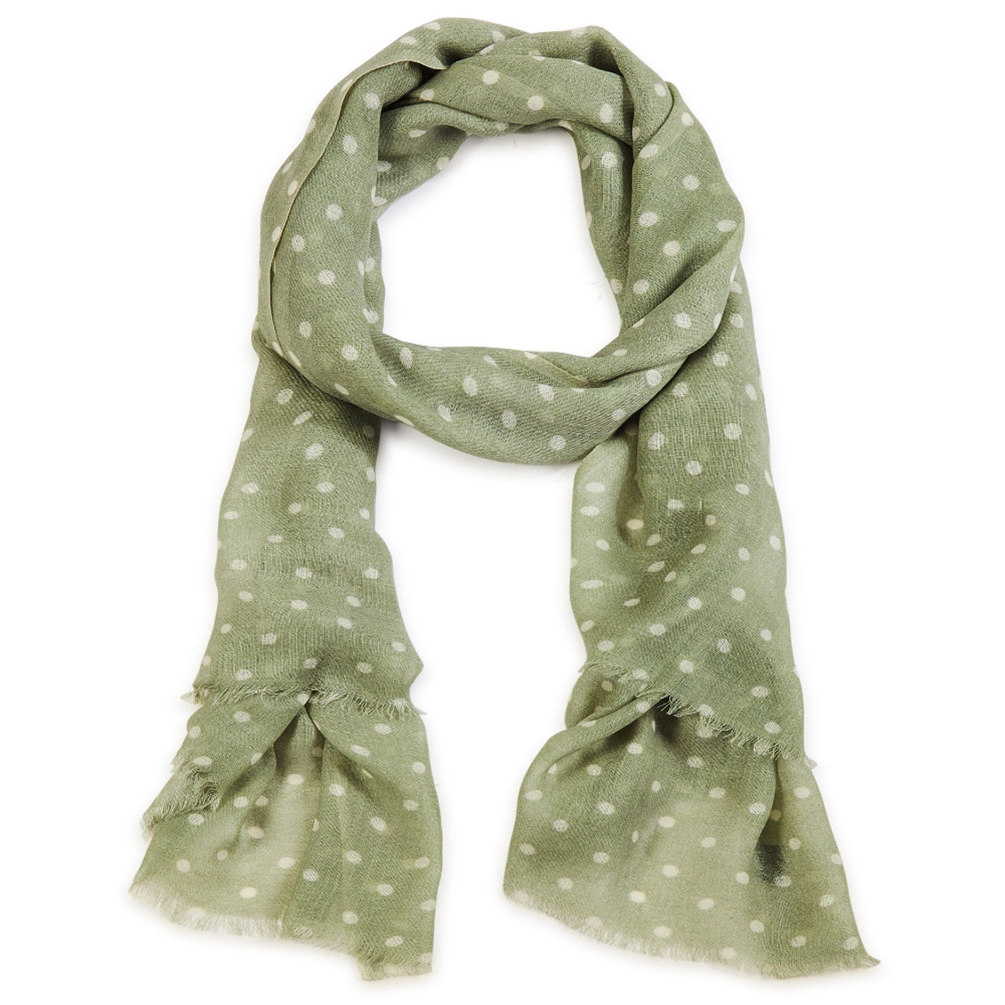 Green polka sales dot scarf