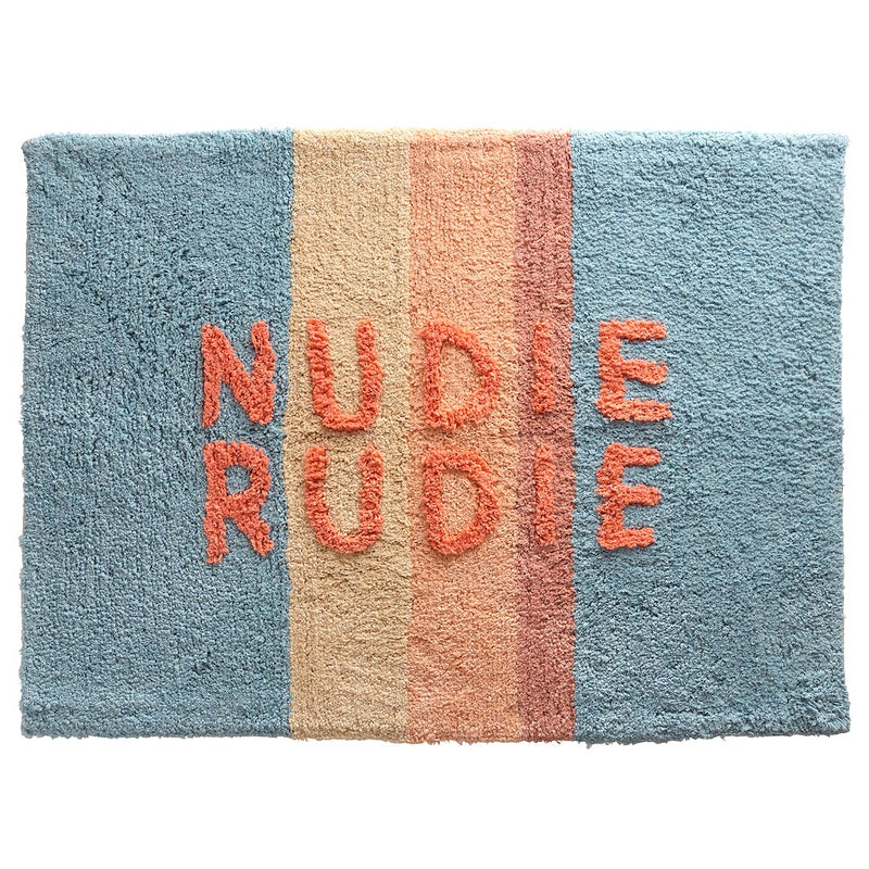 Tula Nudie Rudie Bathmat | Powder Stripe