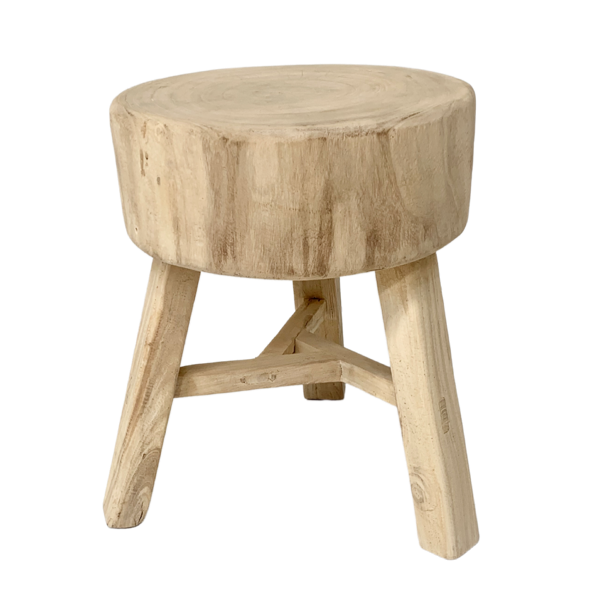 Elm Block Stool