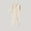 Organic Cotton Zip Growsuit Long Sleeve Powder