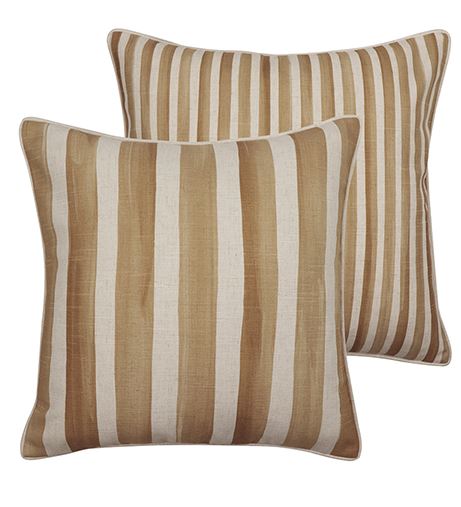 Tamsin Caramel Stripe Cushion | 50cm