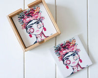 Frida Ceramic Coaster Set