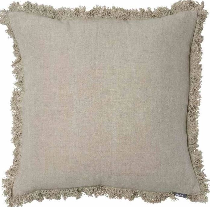 Luca | Boho Linen Feather Cushion Natural