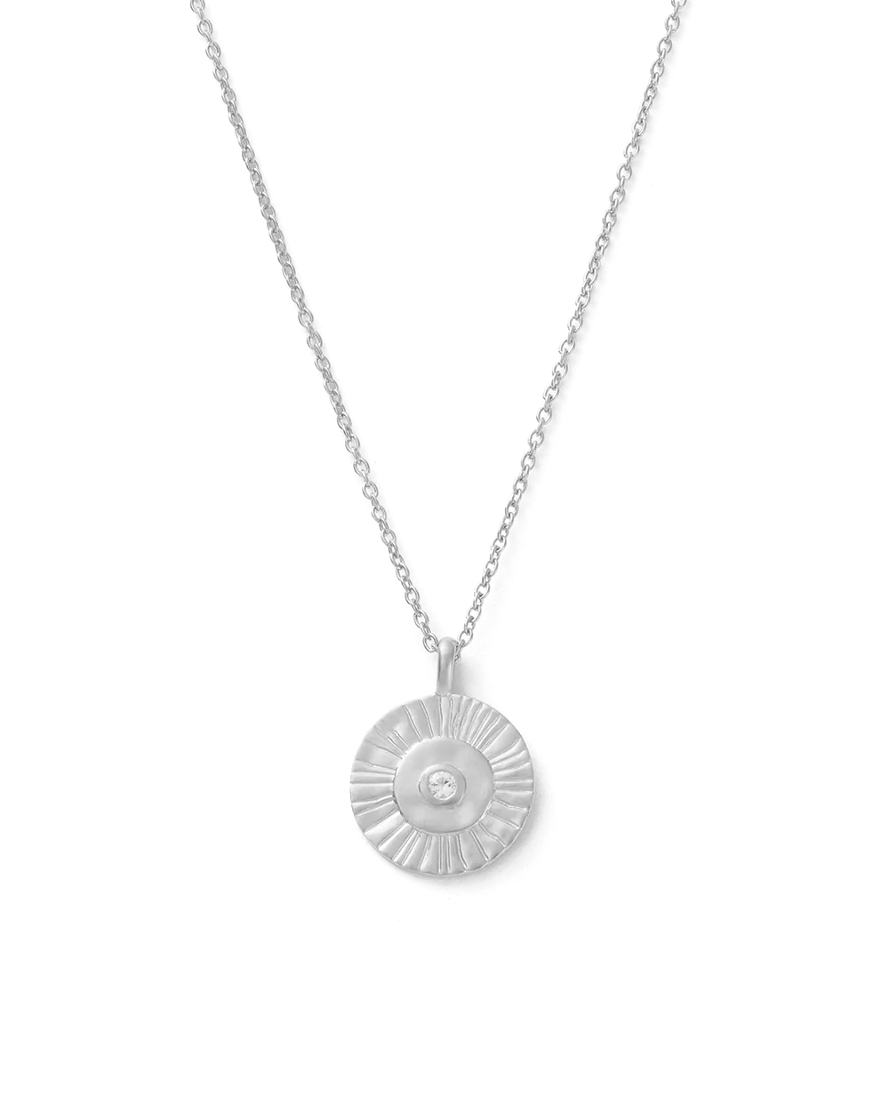 Afterglow Coin Necklace | Stainless Silver
