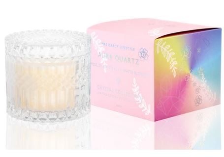 Candle Aura Quartz | Rose, Sweet Citrus + White Blossom (Limited Edition)