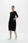 Diagonal Seam Dress (Lighter Weight) | Black