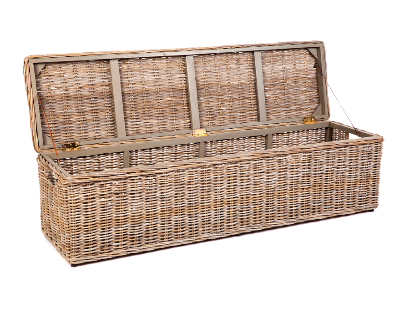 Long Rattan Trunk Basket | End of Bed | Toys and more