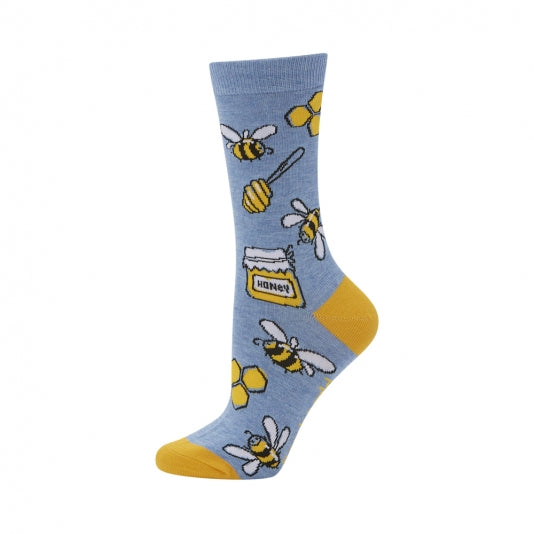 Honey Bunch| Denim Blue | Women's Bamboo Socks