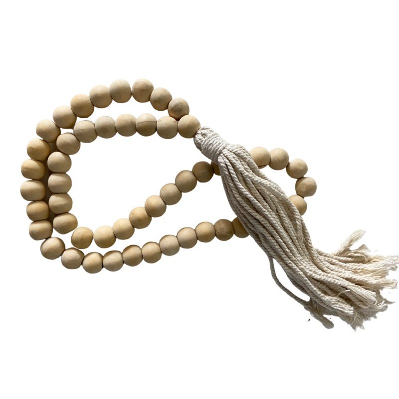 Beaded Tassel | White