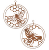 Double Ring Rust Bee Hanging