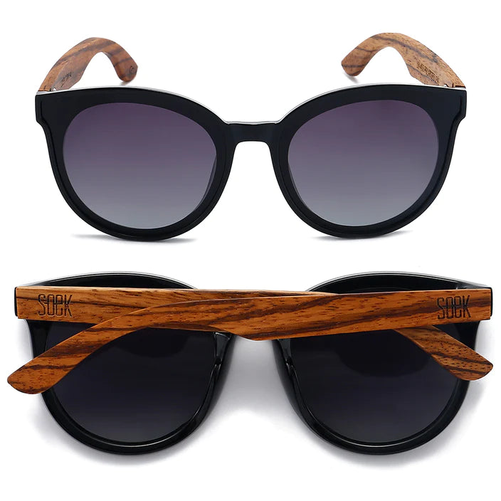 Bella Midnight l Black Gradient Lens l Walnut Arms