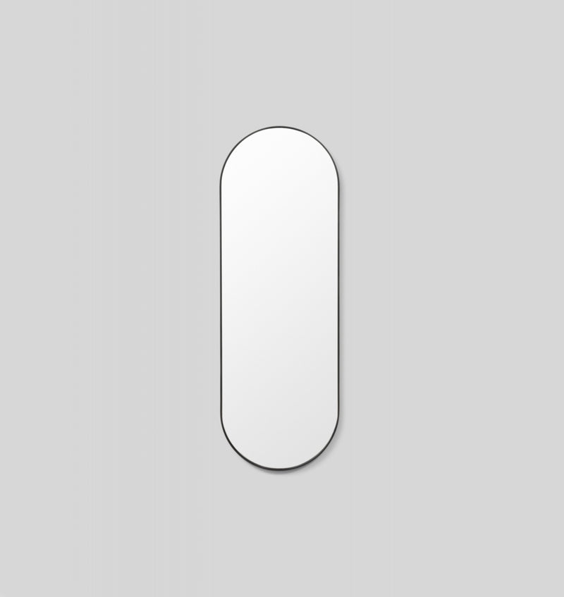 Bjorn Oval Thin Mirror | Black