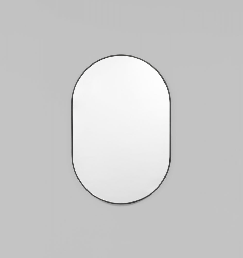 Bjorn Oval Thin Mirror | Black