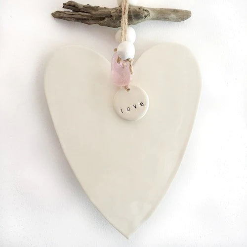 Ceramic Heart Hanging | Plain