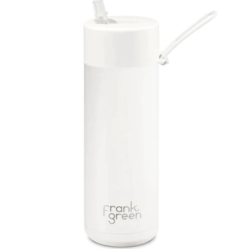 Ceramic Reusable Bottle with Straw Lid | 20oz 595ml