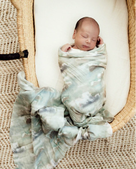 Cloudy Skies Swaddle | Cotton Muslin