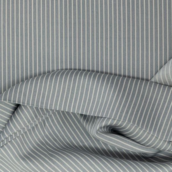 100% Organic Bamboo Sheet Set | Dusty Blue Stripe