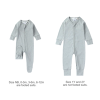 Organic Cotton Zip Suit L/S Dew Speckled