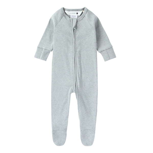 Organic Cotton Zip Suit L/S Dew Speckled