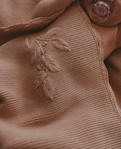 Heirloom Embroidered Blanket | Rose