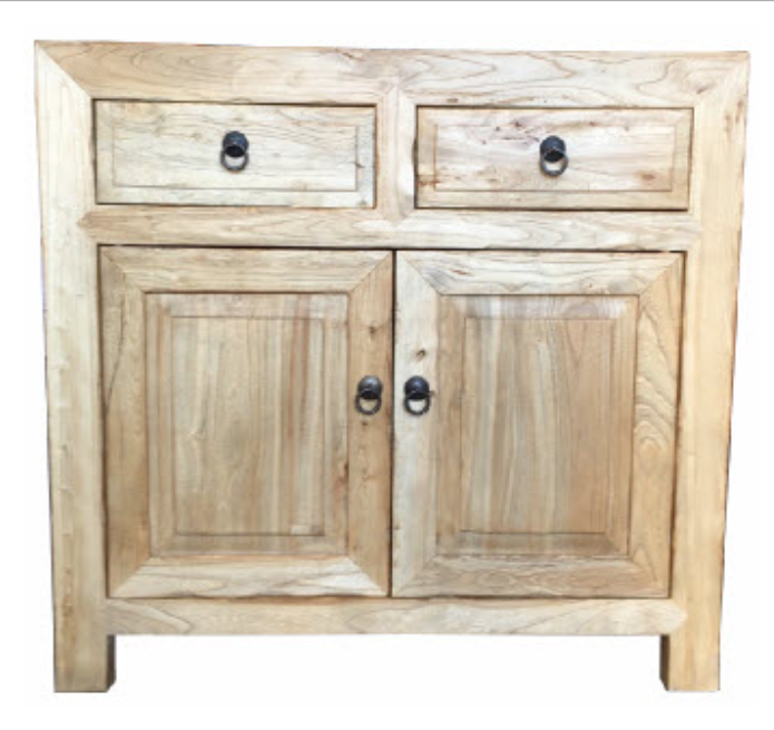 Recycled Elm | 2 Drawer 2 Door Cabinet